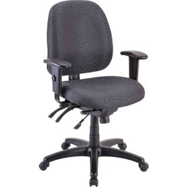 Raynor Marketing Ltd. Eurotech Task Chair with Seat Slider - Fabric - Charcoal - 4x4SL Series 498SL-H5511